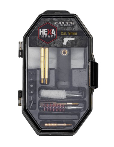 Kit de nettoyage HEXA IMPACT pour armes Cal. 9MM, 38, 357