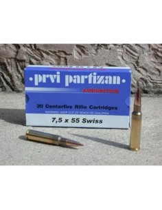 7.5x55 SUISSE PARTIZAN 174gr FMJBT