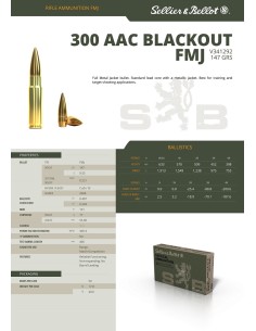 CARTOUCHES SB 300 AAC BLACKOUT FMJ 9.55G 2