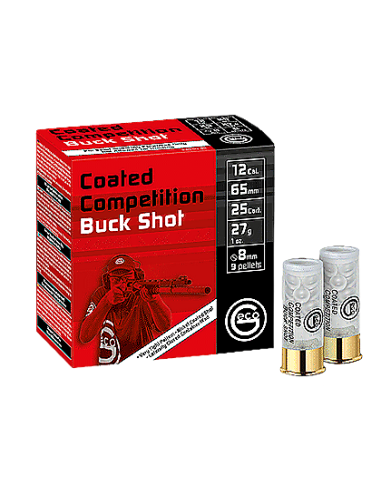 25 cartouches Geco Coated Competition Buck Shot