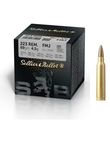 SELLIER & BELLOT cal.223 Rem FMJ 69gr /100