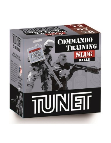 BOITE DE 25 BALLES TUNET COMMANDO TRAINING CAL.12 28G